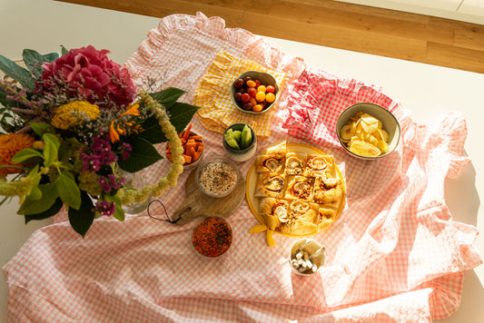 Patron de couture gratuit : Nappe et serviettes Dolce Vita