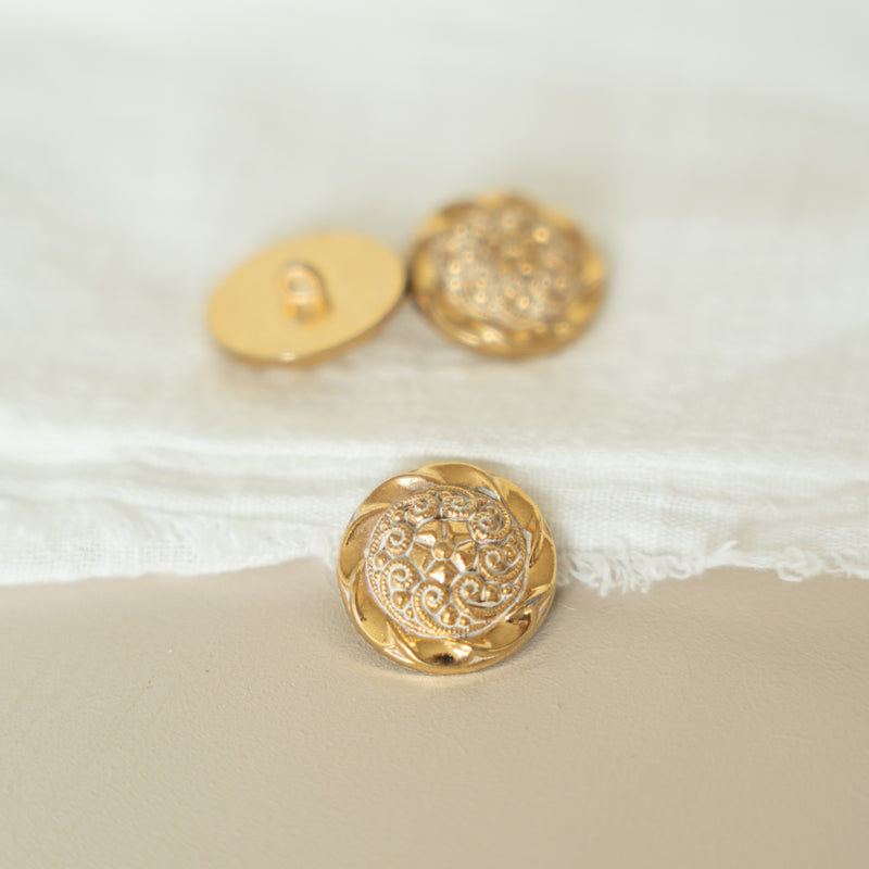 Bouton vintage - Doré