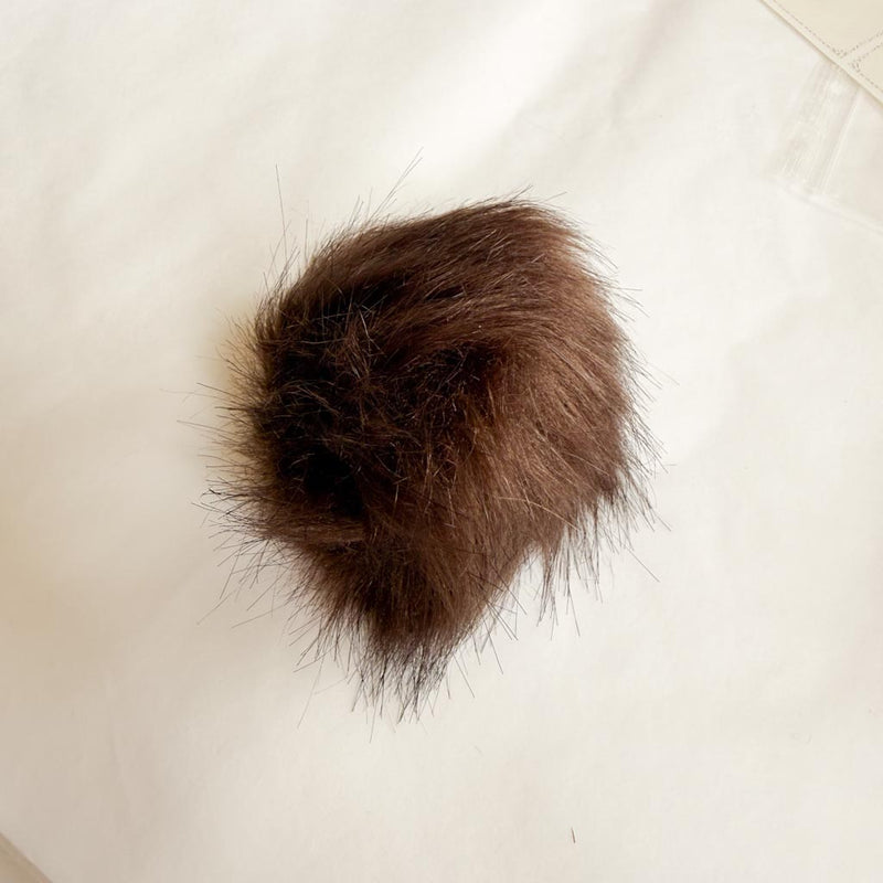 Pompon en fausse fourrure - Brun