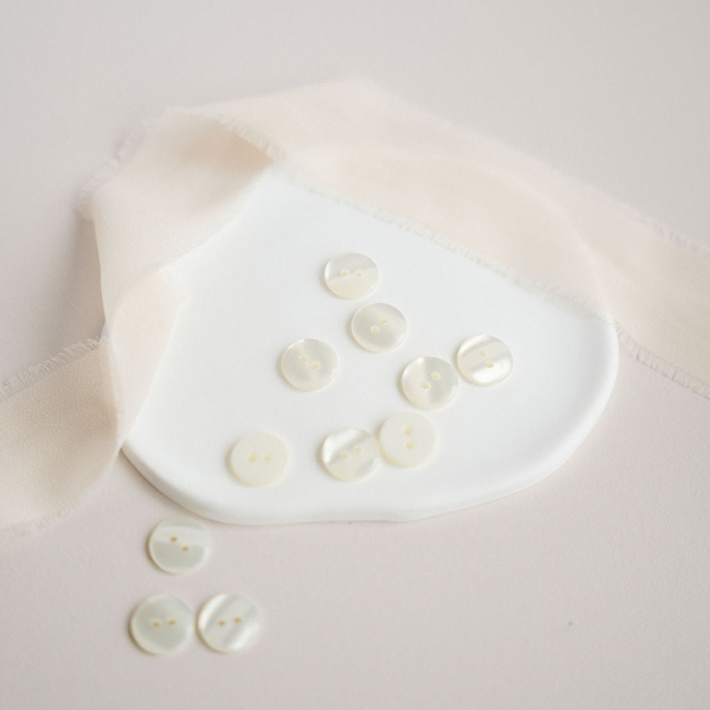 Boutons "Shiny" - Ecru