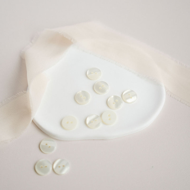 Boutons "Shiny" - Ecru