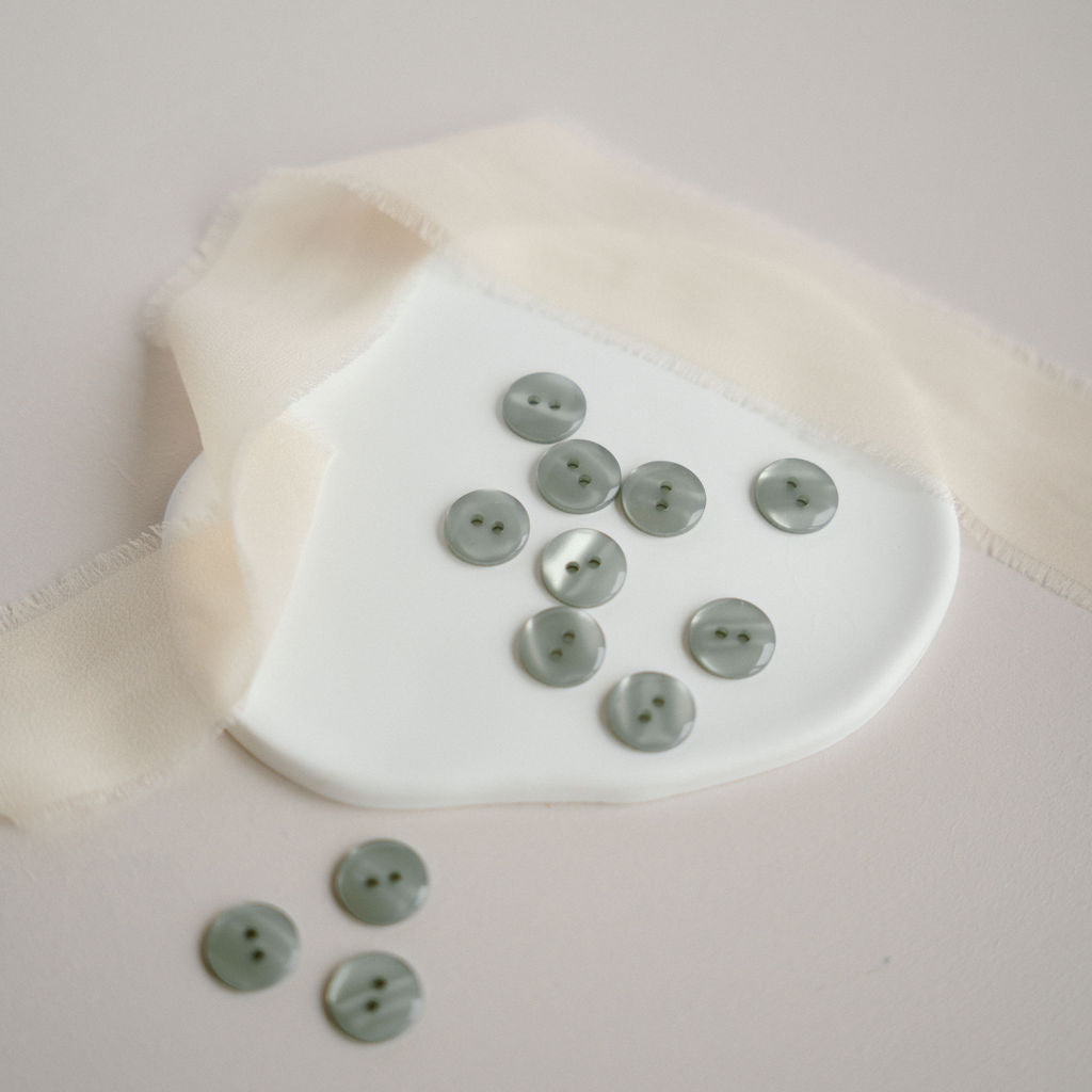 Boutons "Shiny" - Sauge