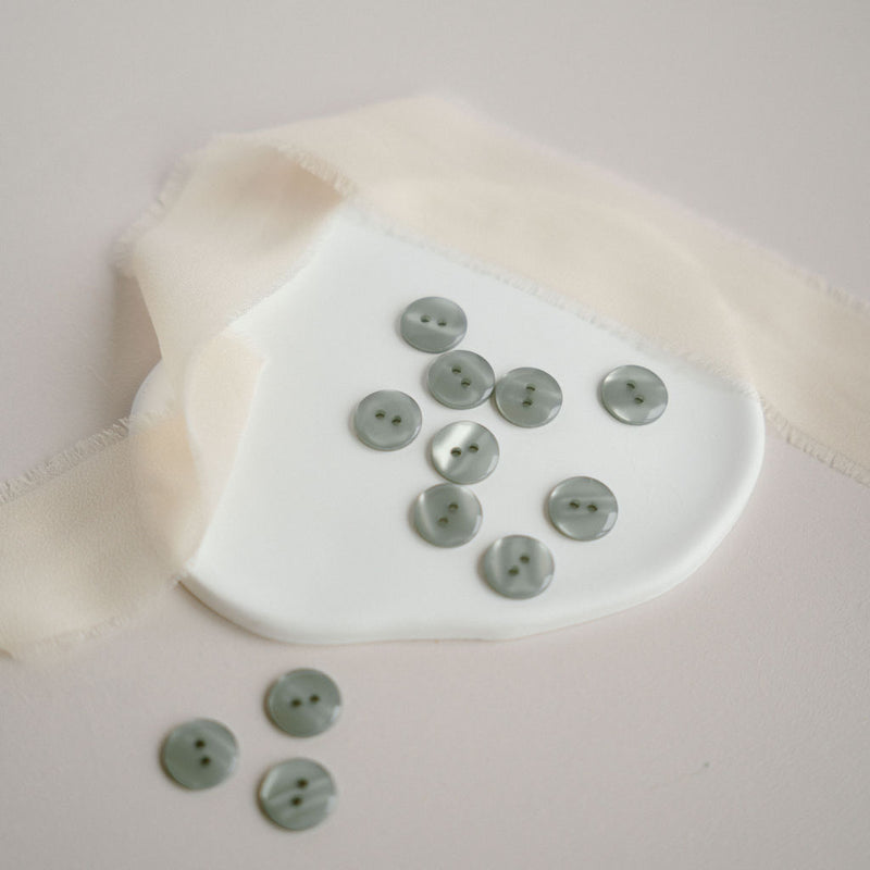 Boutons "Shiny" - Sauge