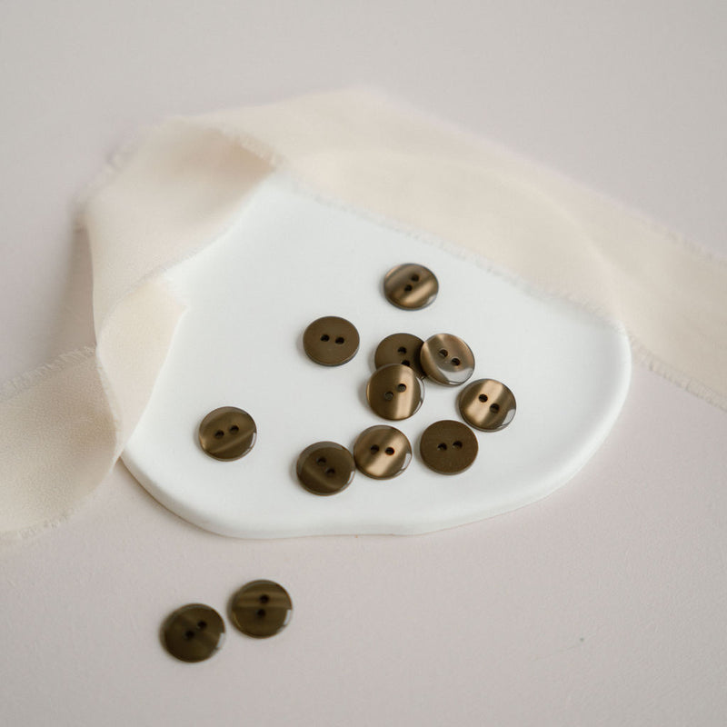 Boutons "Shiny" - Kaki