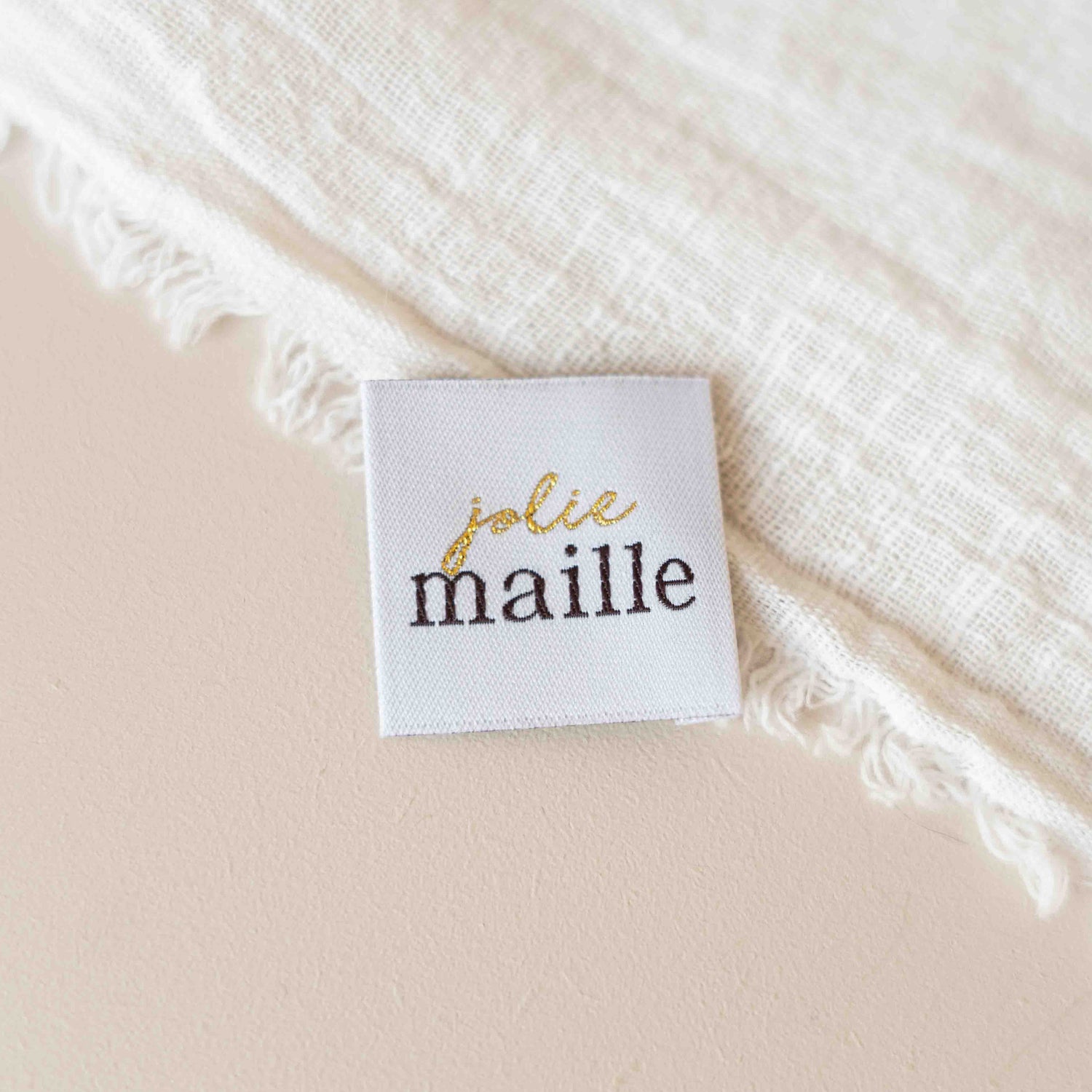 Etiquette tissée "jolie maille"