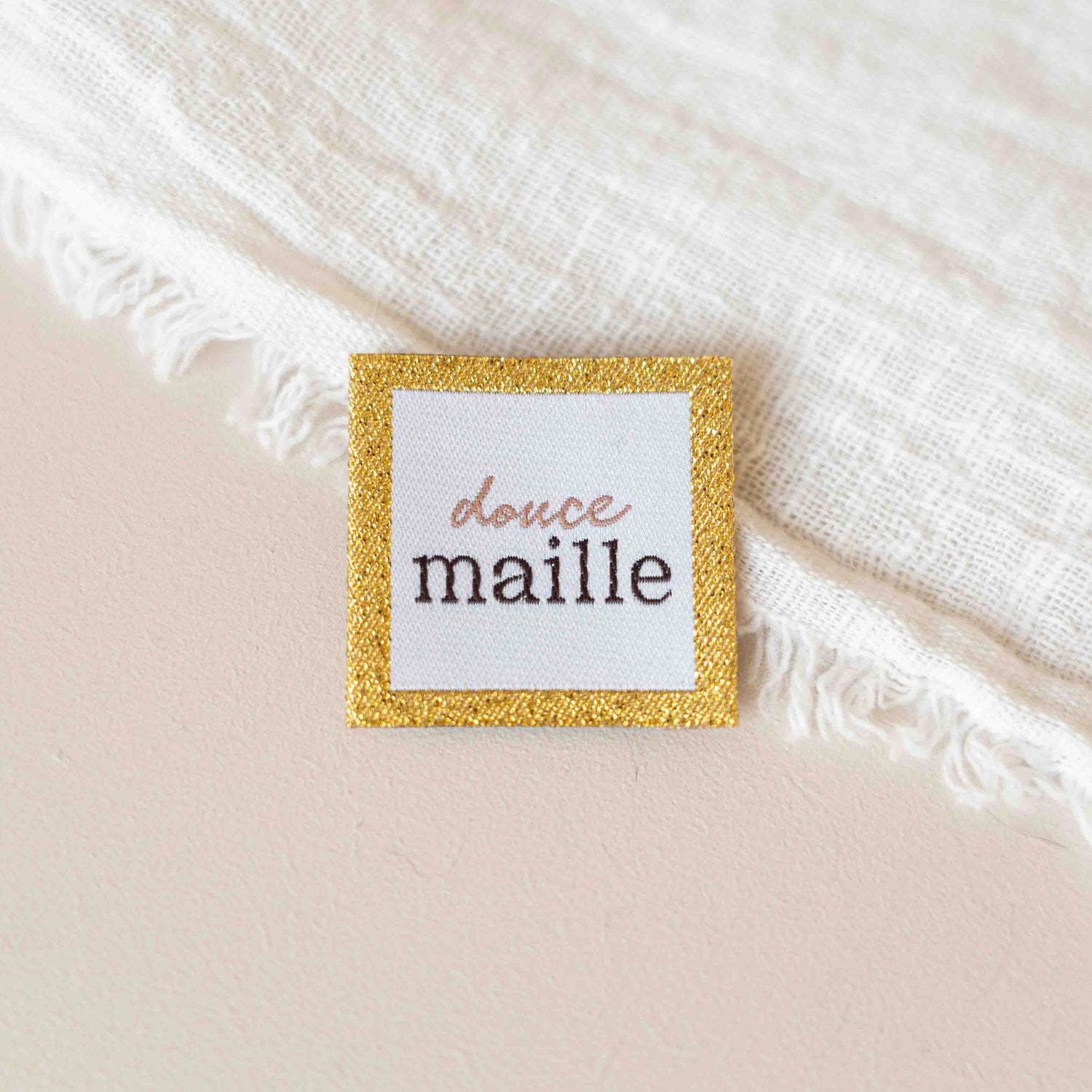 Etiquette tissée "douce maille"