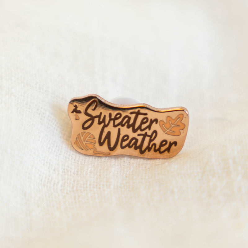Pin's "sweater weather"